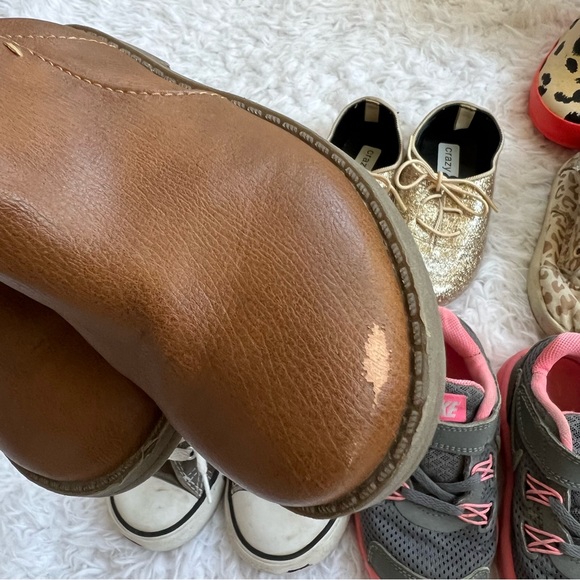 7 Baby Toddler Shoes Hunter Nike Toms Children's Place Crazy 8 Converse Sz 7 - Picture 8 of 16